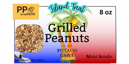 2.8 oz Baged ~ Pistach Griye       Manì Asado                                     Grilled Peanuts