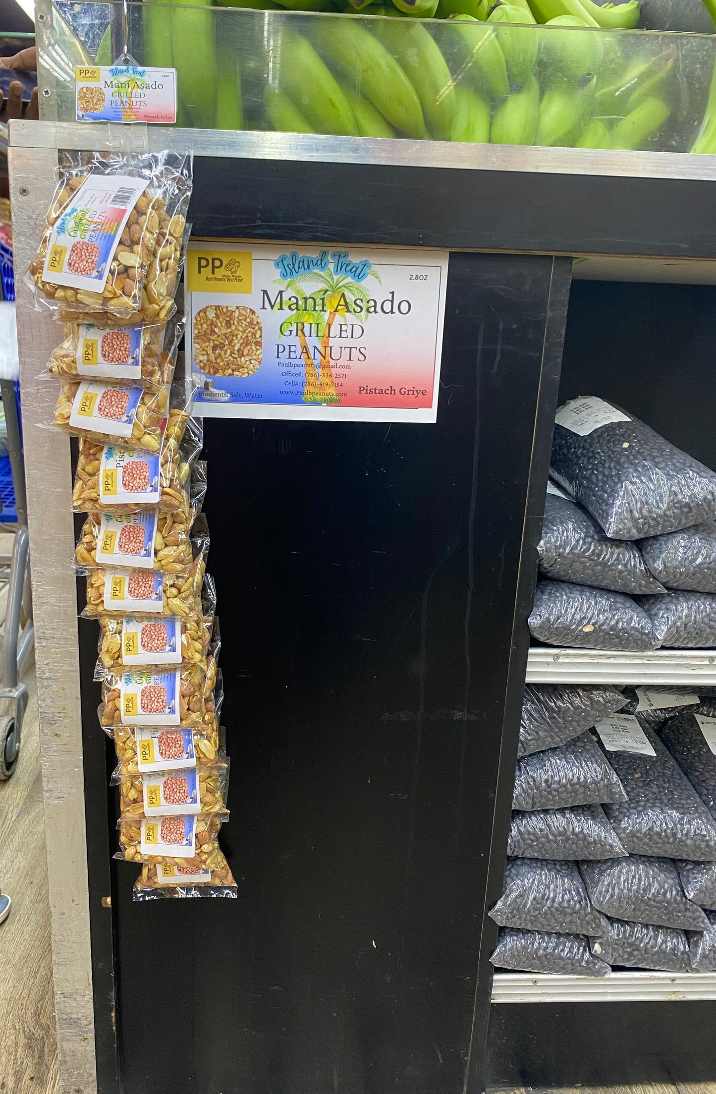 2.8 oz Baged ~ Pistach Griye       Manì Asado                                     Grilled Peanuts